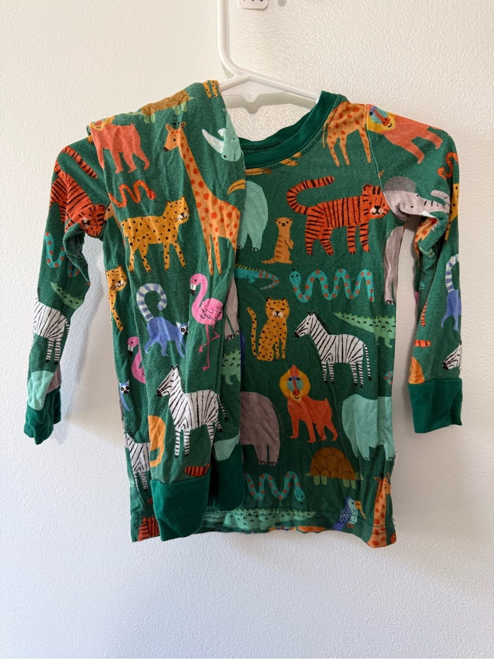 Little Sleepies Green Jungle Animals Long Sleeve Pajama Set